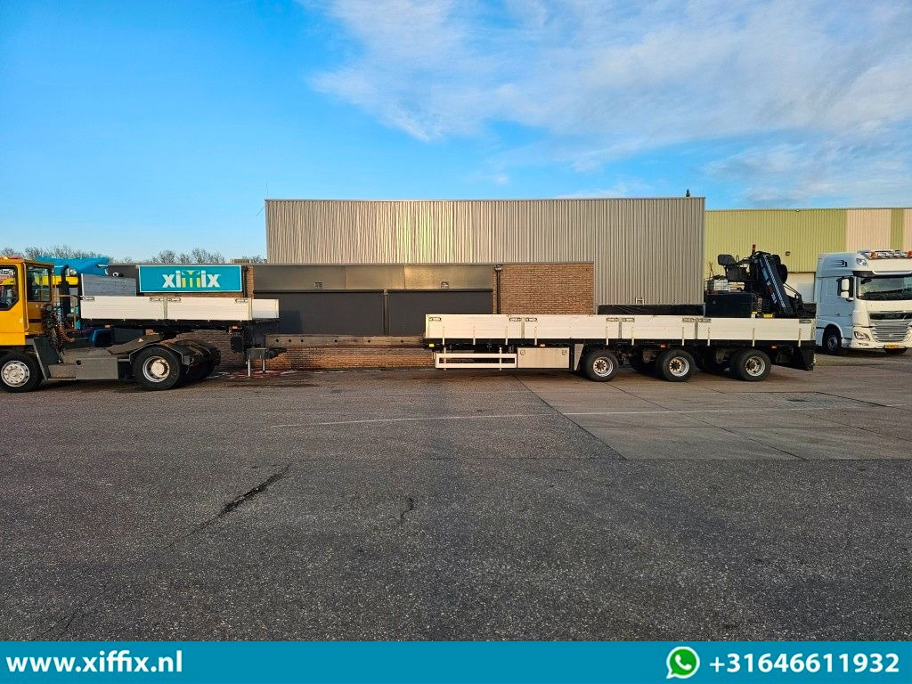 Επικαθήμενο με χαμηλό δάπεδο Floor 3-ass. Uitschuifbare semi dieplader met Hiab 22 ton/mtr. Kraan: φωτογραφία 15