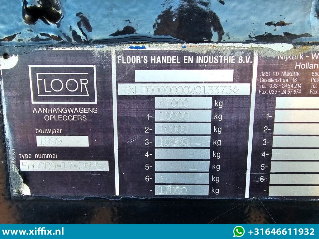 Επικαθήμενο με χαμηλό δάπεδο Floor 3-ass. Uitschuifbare semi dieplader met Hiab 22 ton/mtr. Kraan: φωτογραφία 19