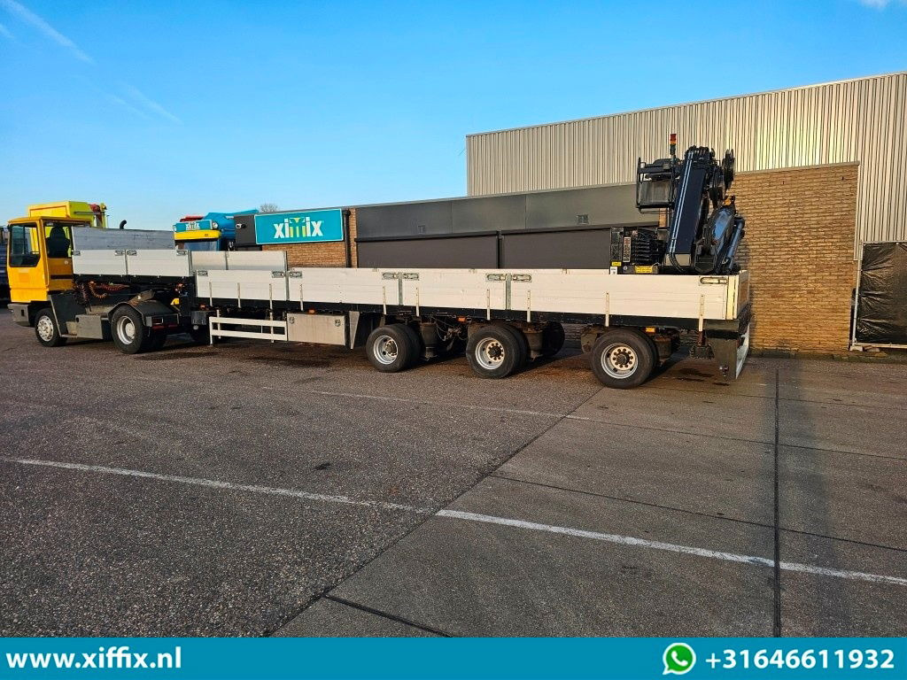 Επικαθήμενο με χαμηλό δάπεδο Floor 3-ass. Uitschuifbare semi dieplader met Hiab 22 ton/mtr. Kraan: φωτογραφία 11