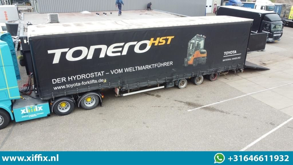 Wiese 3-ass. Semi dieplader met huifopbouw / Wiese 9 tons laadklep - Επικαθήμενο με χαμηλό δάπεδο: φωτογραφία 1 Wiese 3-ass. Semi dieplader met huifopbouw / Wiese 9 tons laadklep - Επικαθήμενο με χαμηλό δάπεδο: φωτογραφία 1
