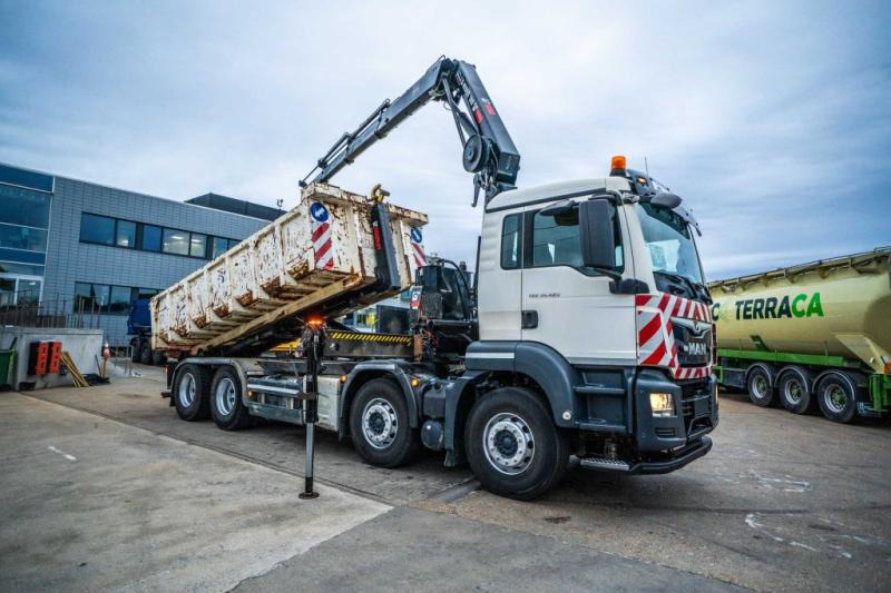 MAN TGS 32.420 BL + HIAB X-HIDUO 188/3x - Φορτηγό φόρτωσης γάντζου, Φορτηγό με γερανό: φωτογραφία 2 MAN TGS 32.420 BL + HIAB X-HIDUO 188/3x - Φορτηγό φόρτωσης γάντζου, Φορτηγό με γερανό: φωτογραφία 2