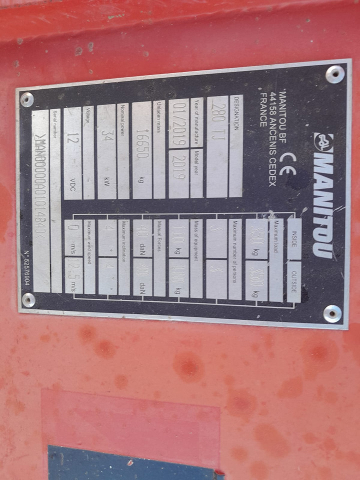 Καλαθοφόρο ανυψωτικό MANITOU 280TJ: φωτογραφία 18