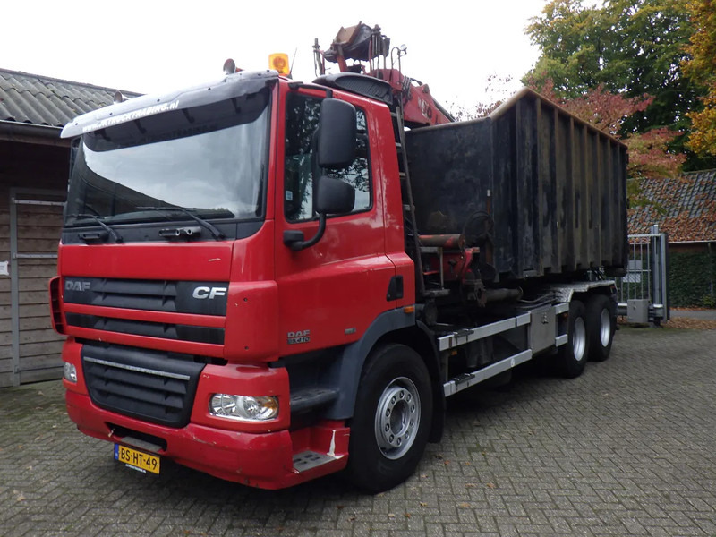 DAF CF 85 410 Euro 5 / Manual / Blad-Lucht / Boogie - Liftas / HTS Kabel / 9 T vooras / Palfinger G 100 L Crane - Φορτηγό με σύστημα καλωδίων: φωτογραφία 1 DAF CF 85 410 Euro 5 / Manual / Blad-Lucht / Boogie - Liftas / HTS Kabel / 9 T vooras / Palfinger G 100 L Crane - Φορτηγό με σύστημα καλωδίων: φωτογραφία 1