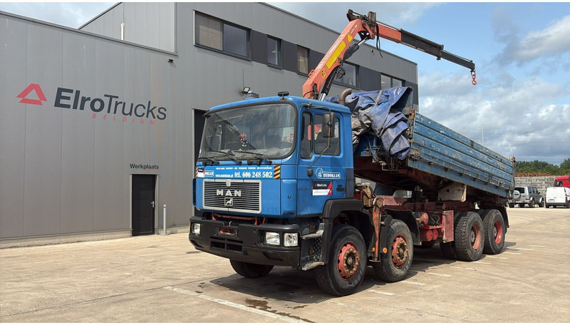MAN 35.362 (6 CYLINDER / MANUAL PUMP / 8X4 / FALFINGER CRANE PK80 / STEEL SUSP.) - Φορτηγό ανατρεπόμενο, Φορτηγό με γερανό: φωτογραφία 1 MAN 35.362 (6 CYLINDER / MANUAL PUMP / 8X4 / FALFINGER CRANE PK80 / STEEL SUSP.) - Φορτηγό ανατρεπόμενο, Φορτηγό με γερανό: φωτογραφία 1