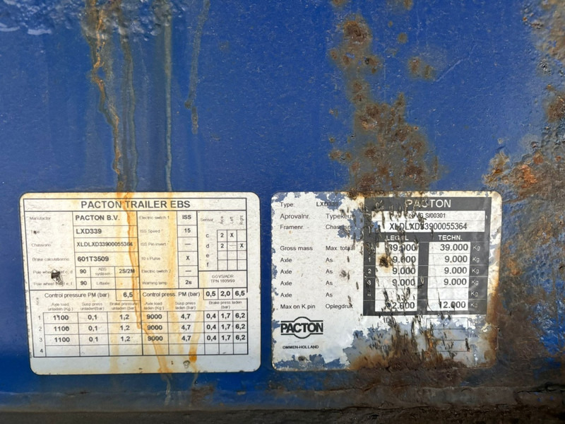 Pacton TXC339 (BELGIAN TRAILER / DRUM BRAKES / FREINS TAMBOUR) - Επικαθήμενο πλατφόρμα/ Καρότσα: φωτογραφία 5 Pacton TXC339 (BELGIAN TRAILER / DRUM BRAKES / FREINS TAMBOUR) - Επικαθήμενο πλατφόρμα/ Καρότσα: φωτογραφία 5