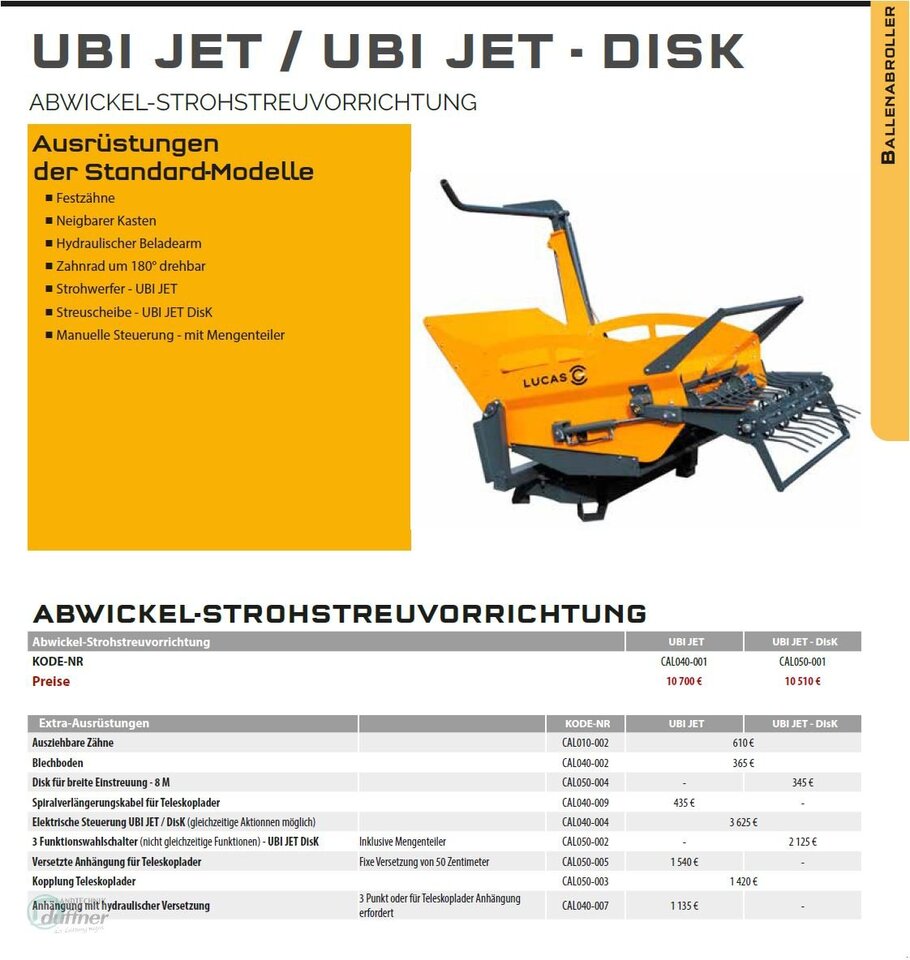 Lucas UBI JET Anbau Dreipunkt - Μηχάνημα περιτύλιξης: φωτογραφία 3 Lucas UBI JET Anbau Dreipunkt - Μηχάνημα περιτύλιξης: φωτογραφία 3