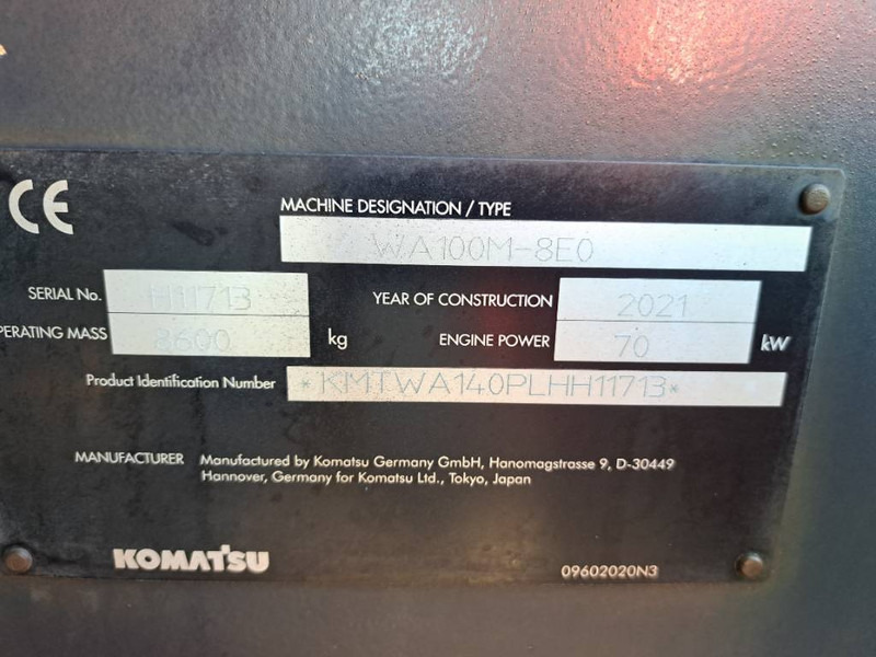 Ελαστιχοφόρος φορτωτής Komatsu WA 100 M-8: φωτογραφία 12