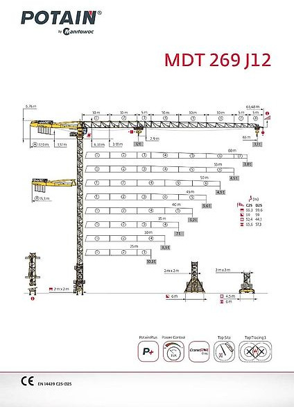Potain MDT 269 J 12 - Πυργογερανός: φωτογραφία 1 Potain MDT 269 J 12 - Πυργογερανός: φωτογραφία 1