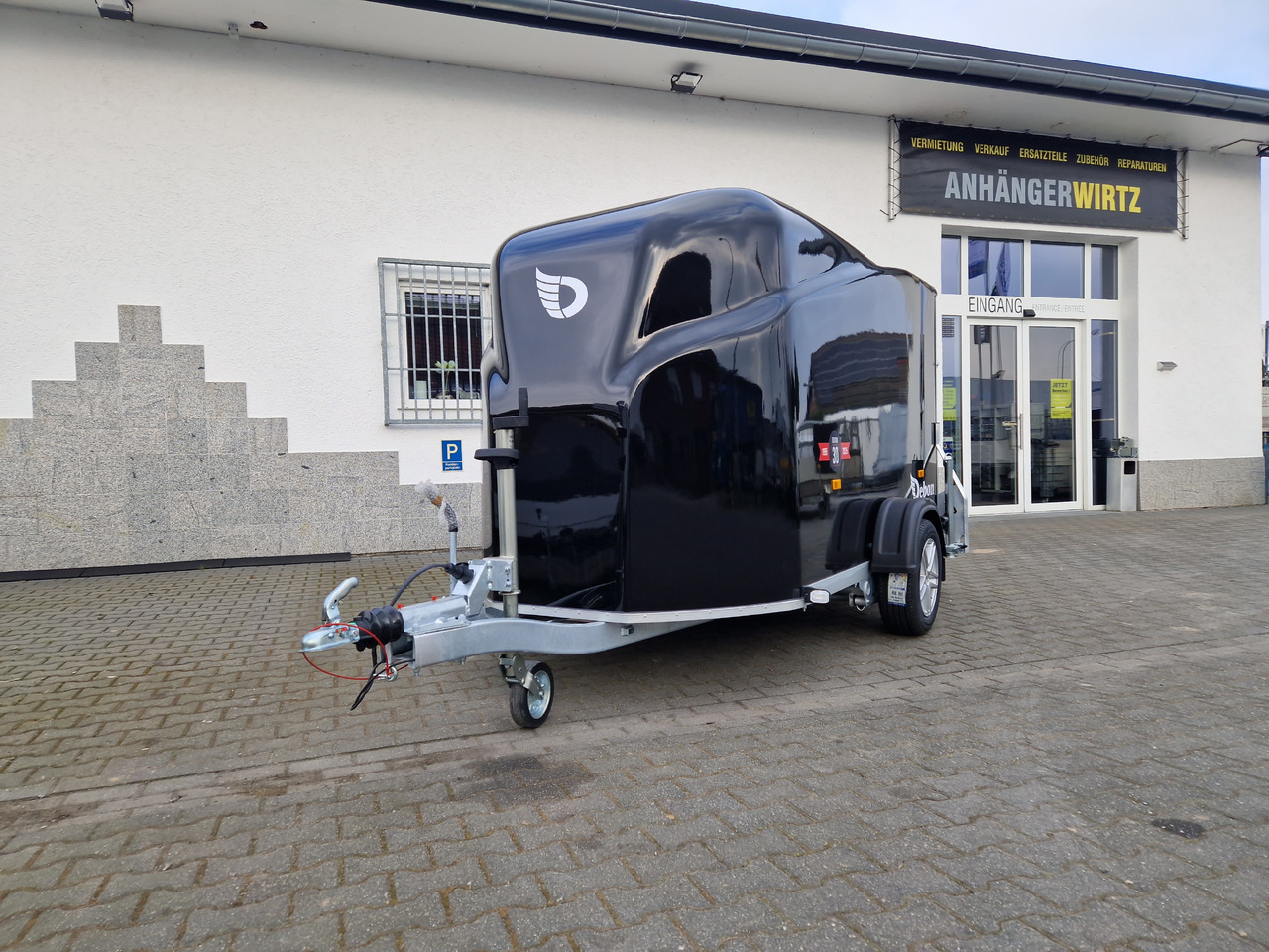 Ρυμούλκα κόφα Debon Cargo 1300 300x152x168cm black Seitentür Alufelgen darkl Pullman II 100km/H 1300kg Modell 25: φωτογραφία 23