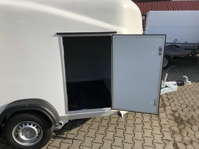Cheval Liberte Debon Cargo 2 Poly + Türe weiß 1300 kg, 100 km/h, 300x155x168cm - Ρυμούλκα κόφα: φωτογραφία 4 Cheval Liberte Debon Cargo 2 Poly + Türe weiß 1300 kg, 100 km/h, 300x155x168cm - Ρυμούλκα κόφα: φωτογραφία 4