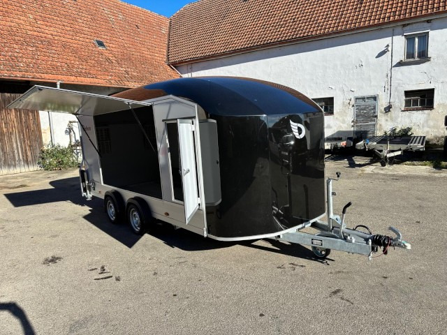 Cheval Liberte Debon Roadster 1000 Sandwich 3500 kg, 100 km/h, 495x200x202cm - Ρυμούλκα κόφα: φωτογραφία 2 Cheval Liberte Debon Roadster 1000 Sandwich 3500 kg, 100 km/h, 495x200x202cm - Ρυμούλκα κόφα: φωτογραφία 2