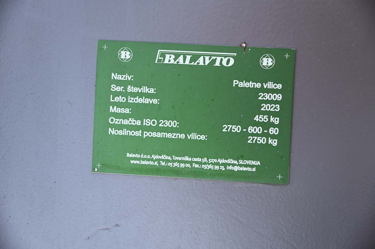 Καινούριο Πιρούνες για Εκσκαφέας Balavto B-FORKS 5,5 S6 for excavators: φωτογραφία 8