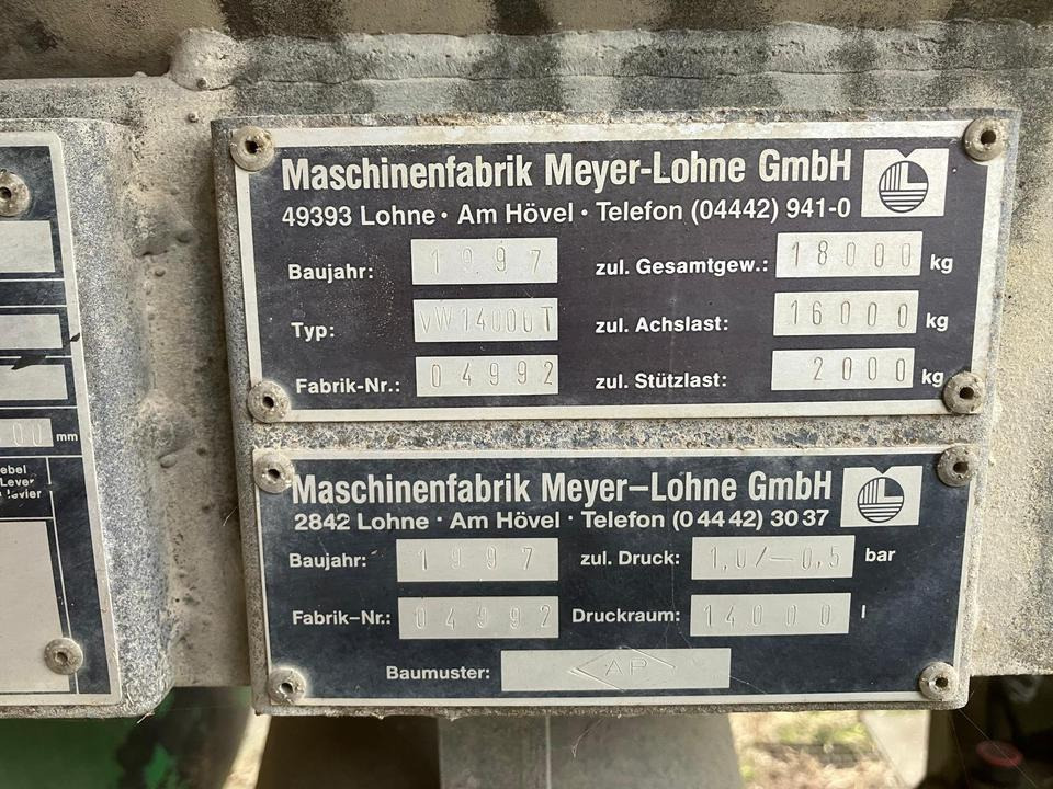 Güllefass Güllewagen Meyer-Lohne 14000l 18m Schleppschlauch - Κοπροδιανομέας υγρής κοπριάς: φωτογραφία 3 Güllefass Güllewagen Meyer-Lohne 14000l 18m Schleppschlauch - Κοπροδιανομέας υγρής κοπριάς: φωτογραφία 3