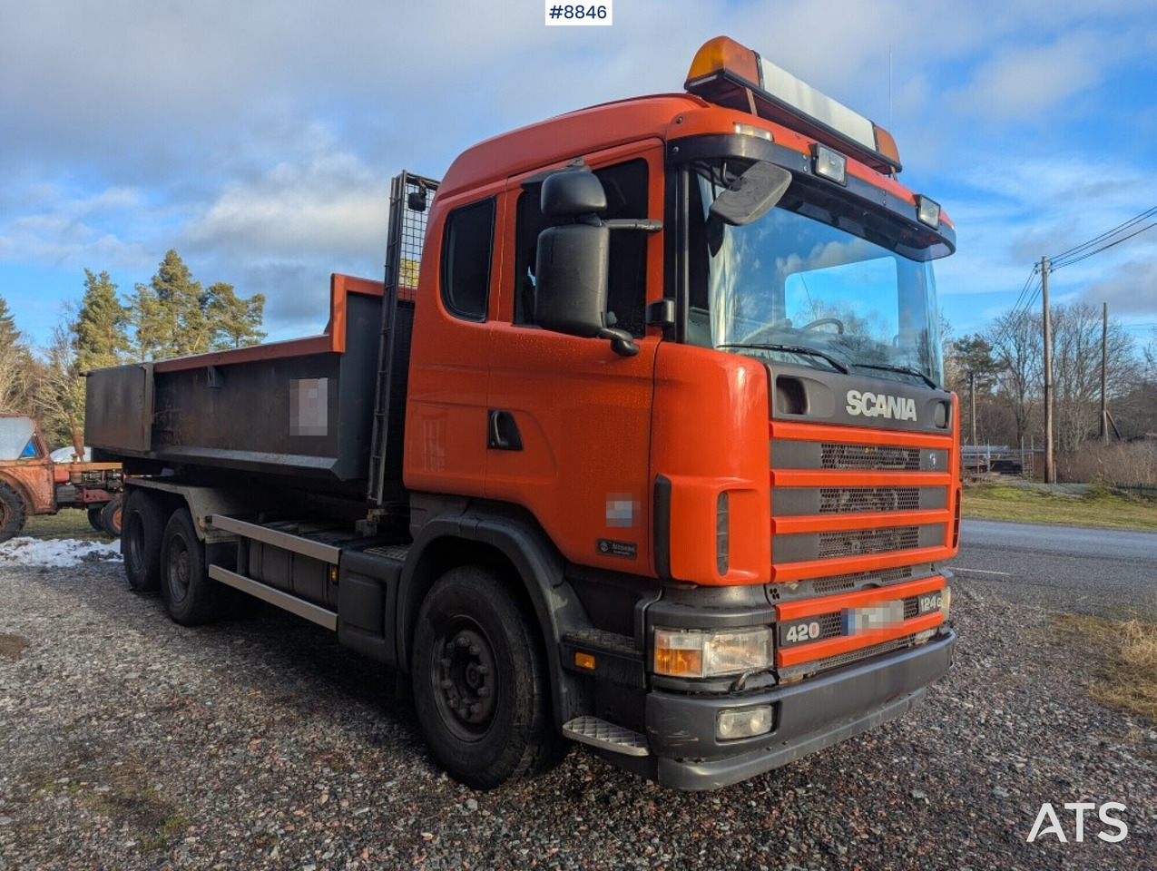 Hook Truck Scania R124BG 6x2 with gravel flatbed (SEE VIDEO) - Φορτηγό φόρτωσης γάντζου: φωτογραφία 3 Hook Truck Scania R124BG 6x2 with gravel flatbed (SEE VIDEO) - Φορτηγό φόρτωσης γάντζου: φωτογραφία 3
