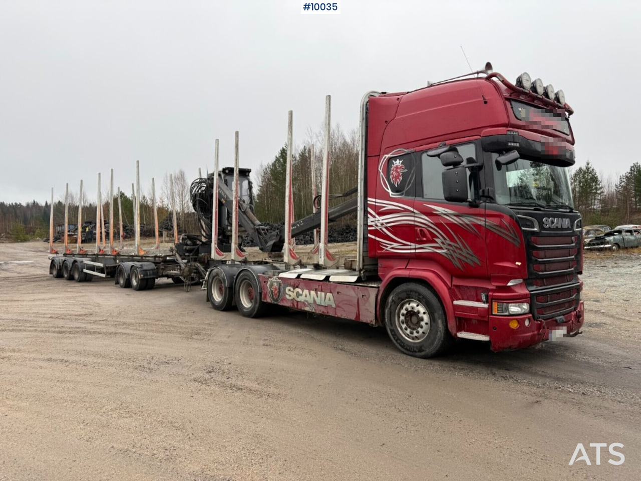 Scania R730 timber truck with crane and trailer (VIDEO) - Φορτηγό ξυλείας, Φορτηγό με γερανό: φωτογραφία 2 Scania R730 timber truck with crane and trailer (VIDEO) - Φορτηγό ξυλείας, Φορτηγό με γερανό: φωτογραφία 2