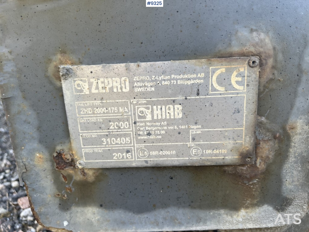 Tail lift- Zepro- ZHD 2000-175 MA - Υδραυλική πόρτα: φωτογραφία 5 Tail lift- Zepro- ZHD 2000-175 MA - Υδραυλική πόρτα: φωτογραφία 5