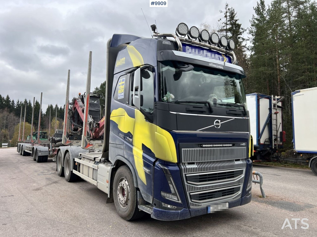 Volvo FH 64R Timber truck with crane and trailer - Φορτηγό ξυλείας, Φορτηγό με γερανό: φωτογραφία 2 Volvo FH 64R Timber truck with crane and trailer - Φορτηγό ξυλείας, Φορτηγό με γερανό: φωτογραφία 2