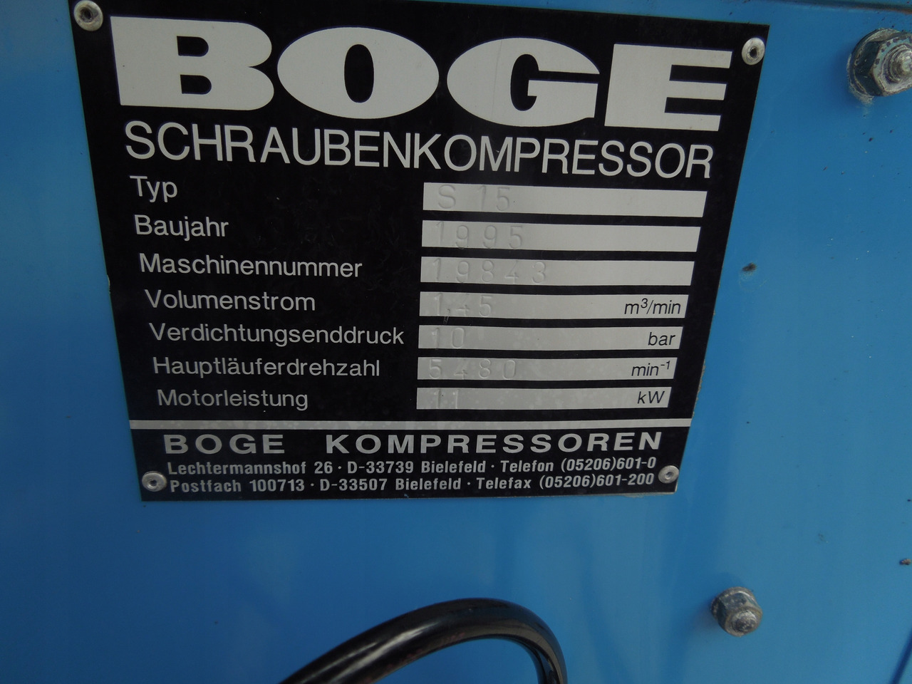 BOGE S15 - Αεροσυμπιεστής: φωτογραφία 4 BOGE S15 - Αεροσυμπιεστής: φωτογραφία 4