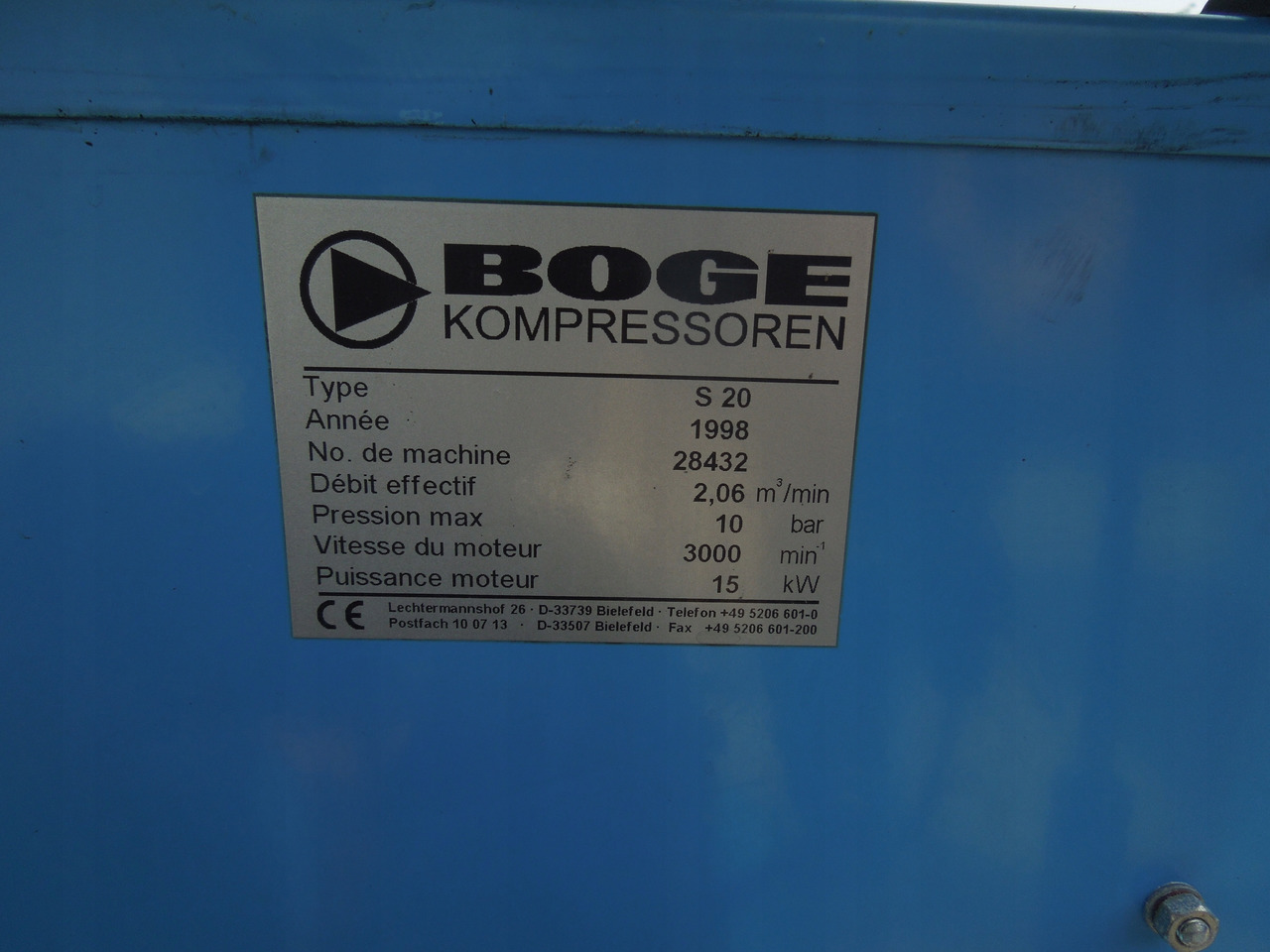 BOGE S20 - Αεροσυμπιεστής: φωτογραφία 4 BOGE S20 - Αεροσυμπιεστής: φωτογραφία 4