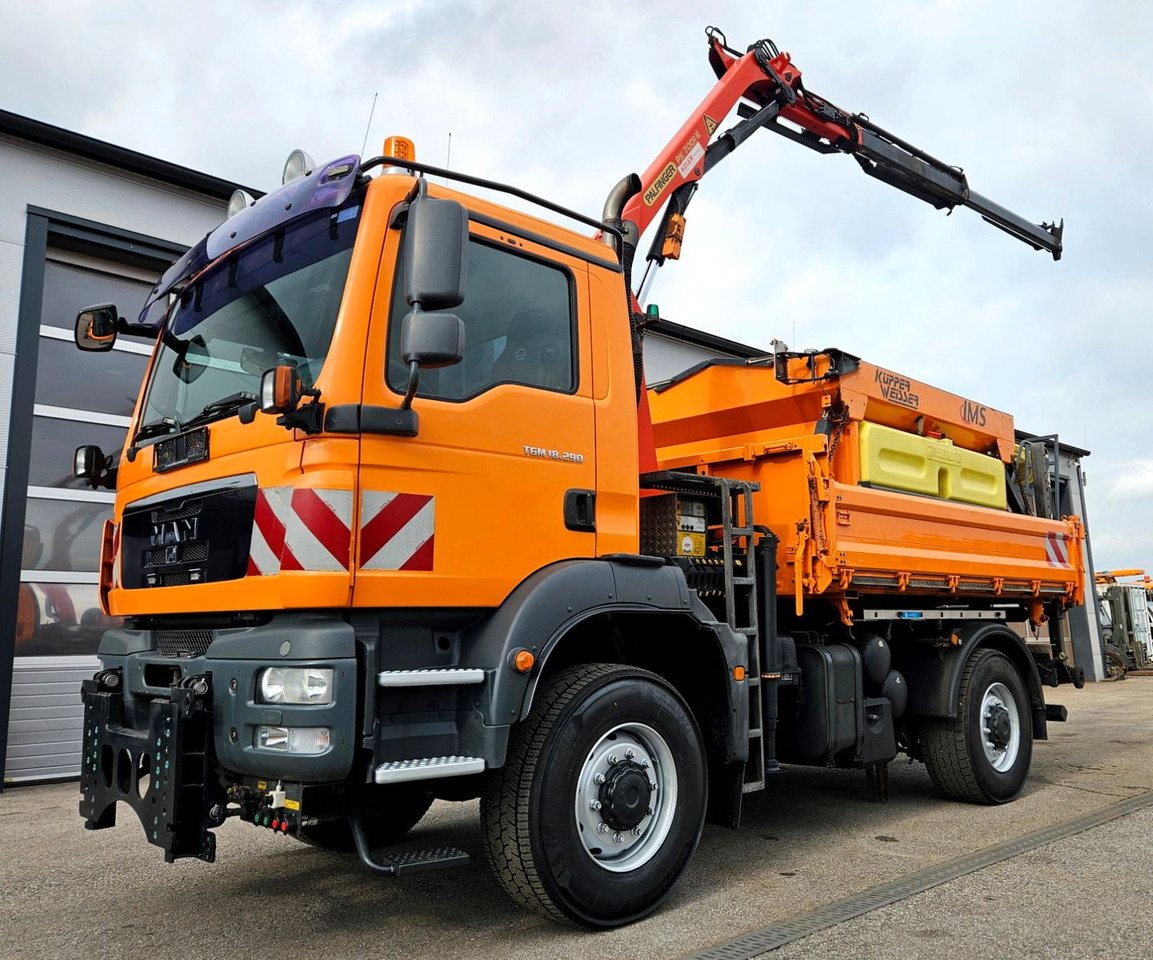 MAN TGM 18.290 4x4 Palfinger PK7001 Kran Funk Euro5 - Φορτηγό ανατρεπόμενο, Φορτηγό με γερανό: φωτογραφία 1 MAN TGM 18.290 4x4 Palfinger PK7001 Kran Funk Euro5 - Φορτηγό ανατρεπόμενο, Φορτηγό με γερανό: φωτογραφία 1