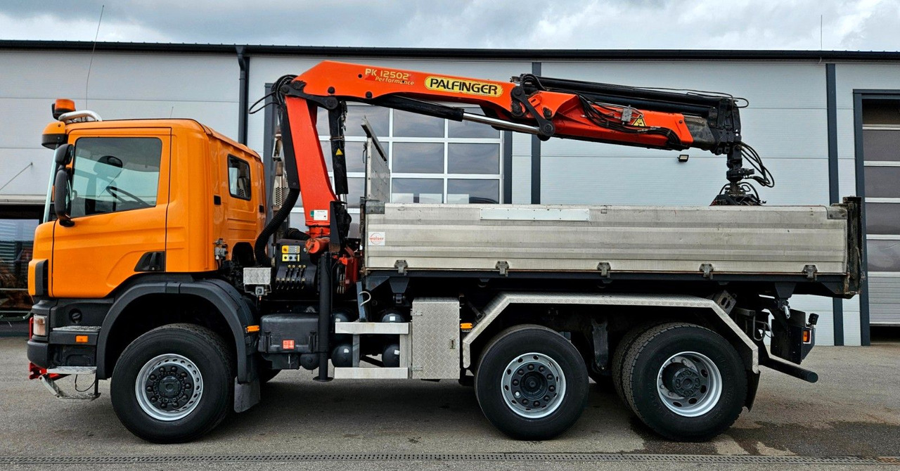 Scania P114 380 6x4-4 Palfinger PK12502 Kran Funk - Φορτηγό ανατρεπόμενο, Φορτηγό με γερανό: φωτογραφία 3 Scania P114 380 6x4-4 Palfinger PK12502 Kran Funk - Φορτηγό ανατρεπόμενο, Φορτηγό με γερανό: φωτογραφία 3