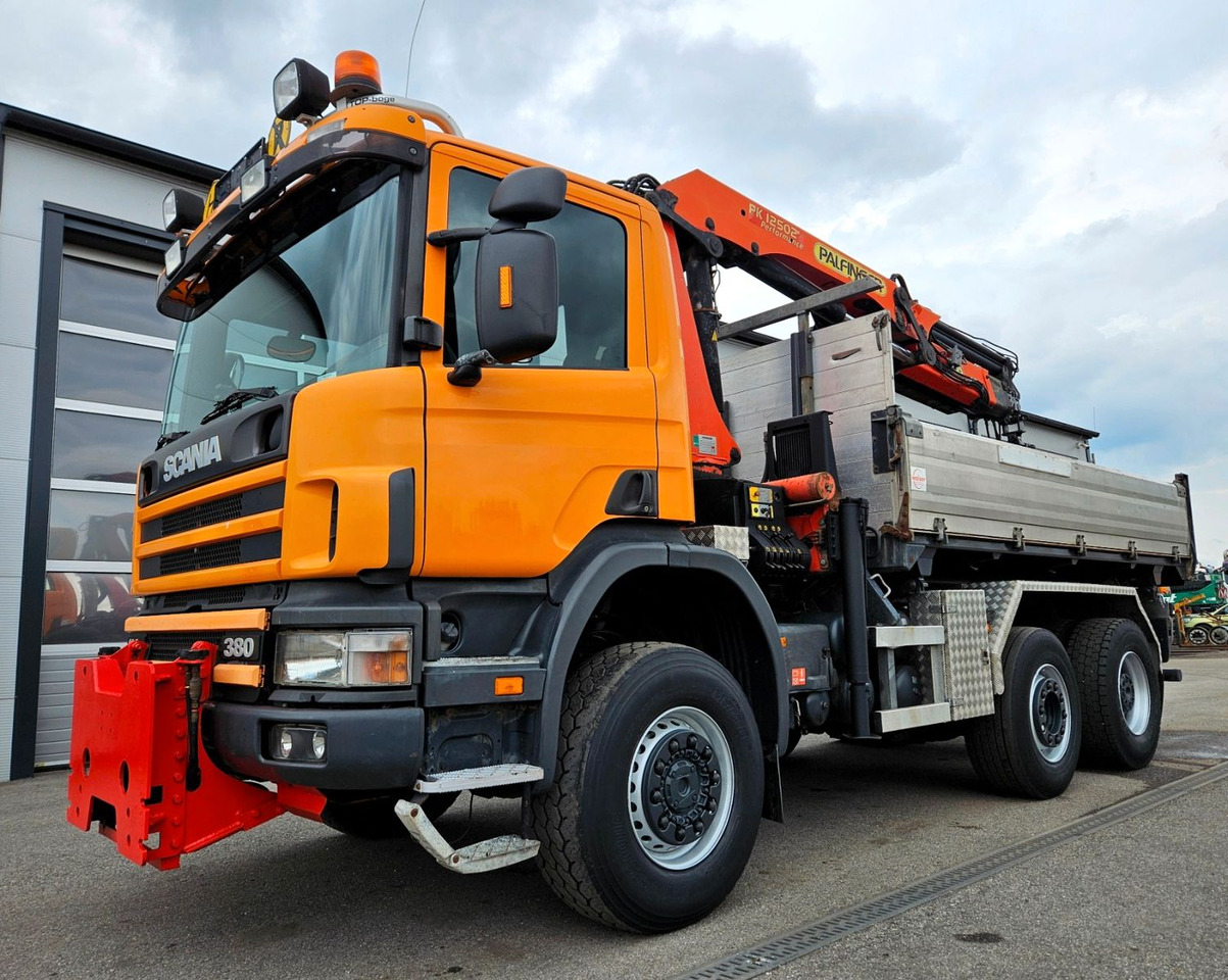 Scania P114 380 6x4-4 Palfinger PK12502 Kran Funk - Φορτηγό ανατρεπόμενο, Φορτηγό με γερανό: φωτογραφία 2 Scania P114 380 6x4-4 Palfinger PK12502 Kran Funk - Φορτηγό ανατρεπόμενο, Φορτηγό με γερανό: φωτογραφία 2