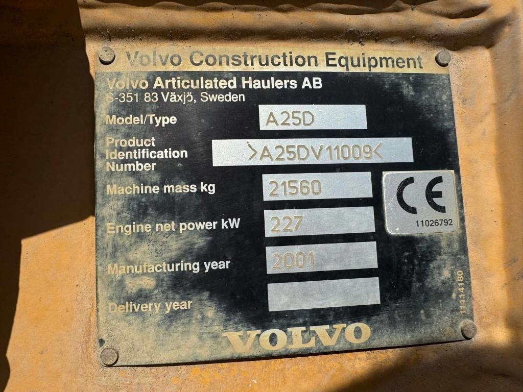 Volvo A 25 D - Αρθρωτό φορτηγό: φωτογραφία 4 Volvo A 25 D - Αρθρωτό φορτηγό: φωτογραφία 4