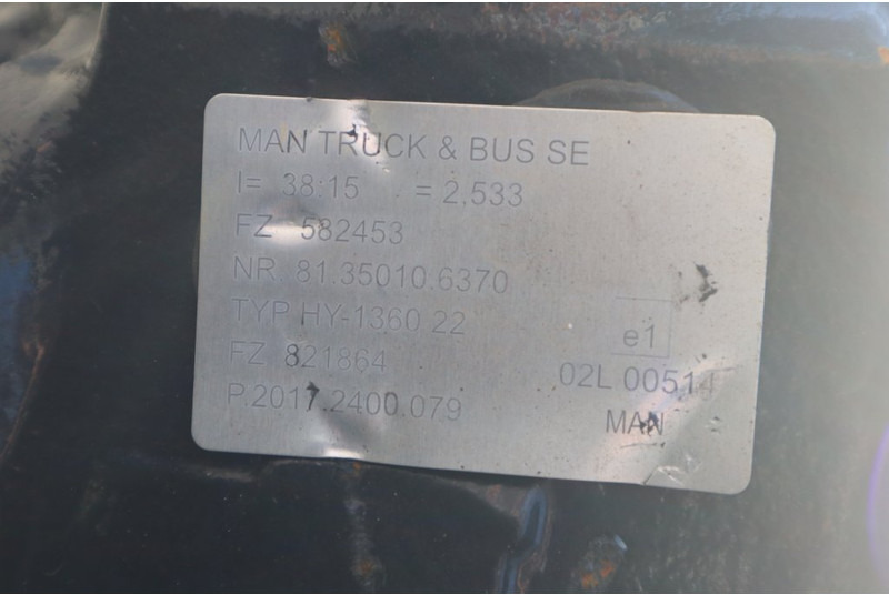 MAN HY-1360-22 38/15 - Πίσω άξονας για Φορτηγό: φωτογραφία 4 MAN HY-1360-22 38/15 - Πίσω άξονας για Φορτηγό: φωτογραφία 4