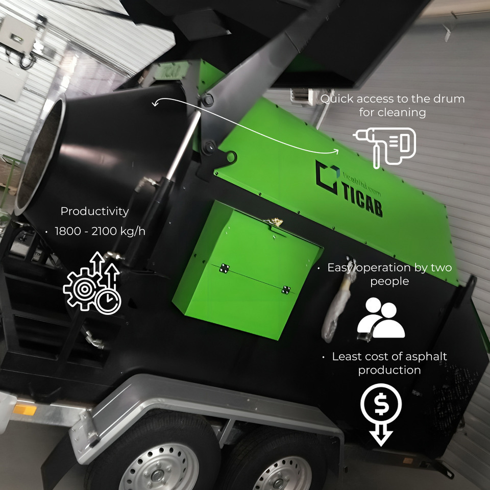 TICAB New Mini-asphalt plant, Asphalt Recycling Machine, Manufacturer, 2.0 t per hour - Εργοστάσιο ασφάλτου: φωτογραφία 4 TICAB New Mini-asphalt plant, Asphalt Recycling Machine, Manufacturer, 2.0 t per hour - Εργοστάσιο ασφάλτου: φωτογραφία 4