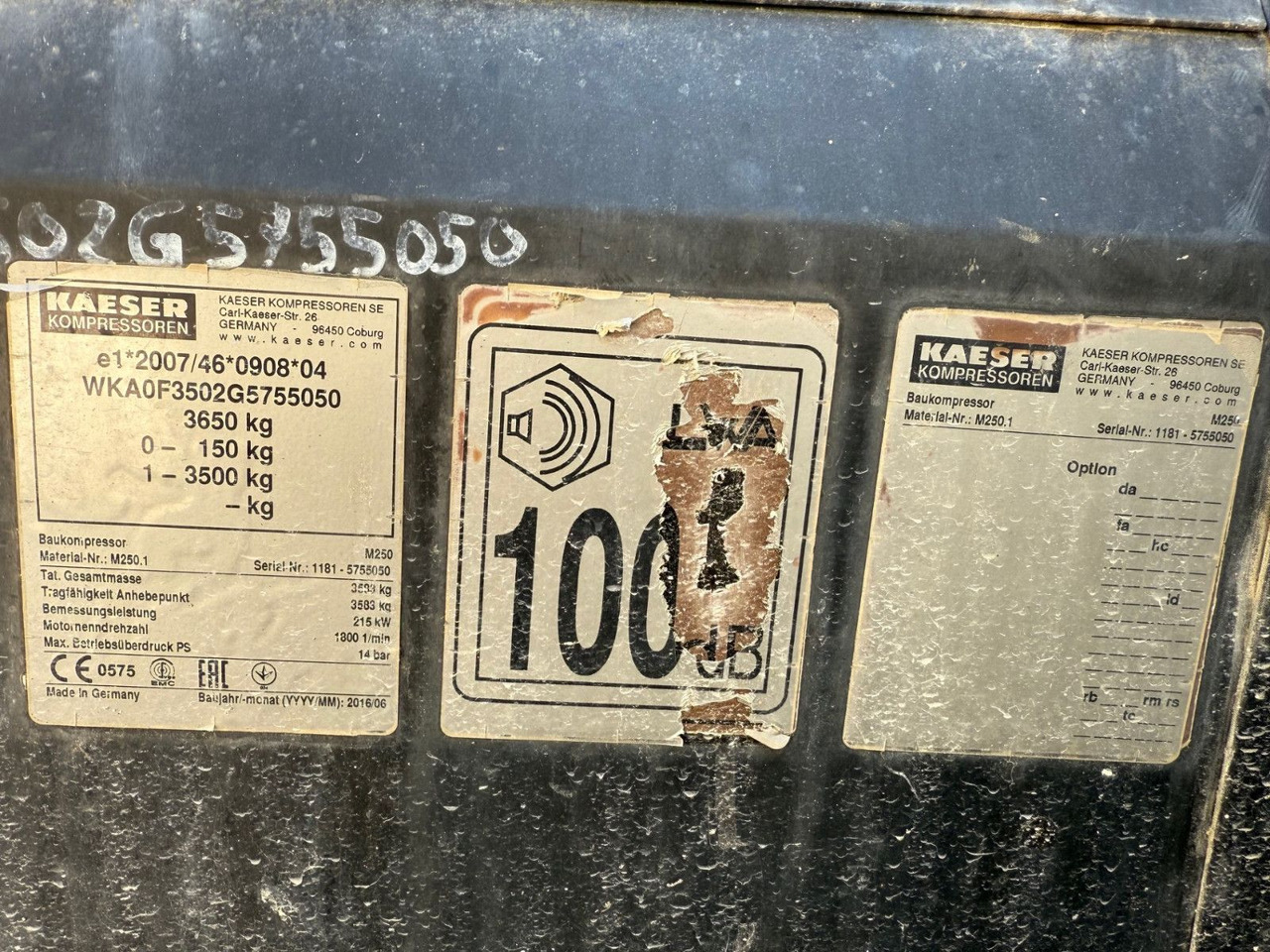 Kaeser M250 Kompressor, Anhänger trailer, 14bar - Αεροσυμπιεστής: φωτογραφία 3 Kaeser M250 Kompressor, Anhänger trailer, 14bar - Αεροσυμπιεστής: φωτογραφία 3