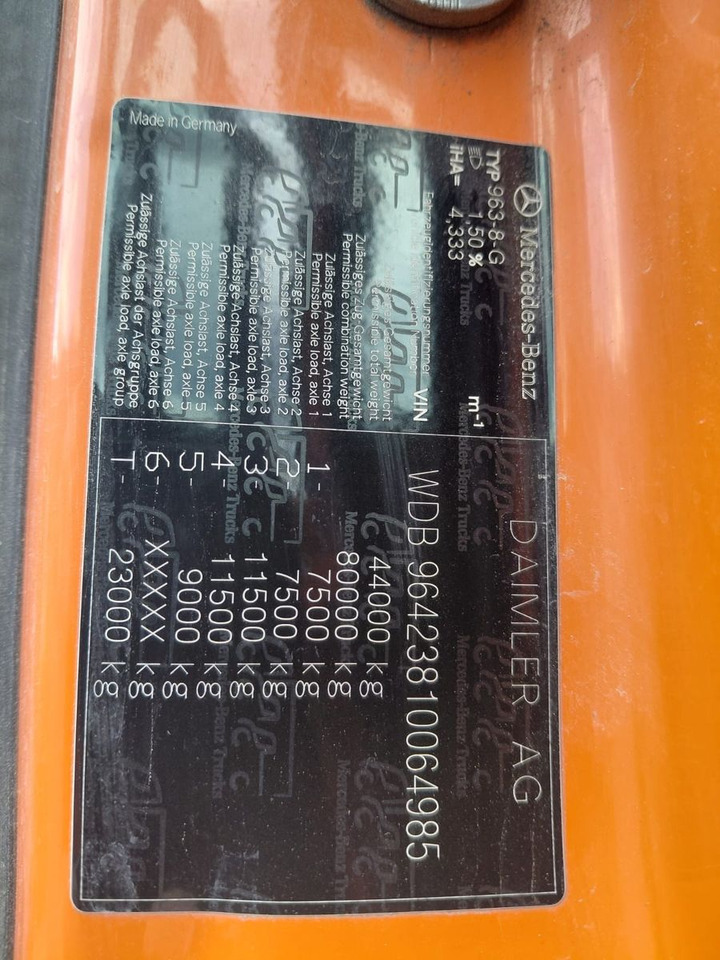 Leasing  Mercedes-Benz Arocs 4451 10x4, E6, Meiller Dumper, Retarder Mercedes-Benz Arocs 4451 10x4, E6, Meiller Dumper, Retarder: φωτογραφία 17