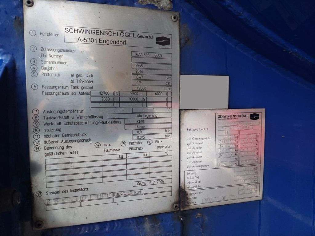 Επικαθήμενο βυτίο Schwarzmüller Schwingenschlögel,ADR,Diesel/Benzin, 5 Kammern Schwarzmüller Schwingenschlögel,ADR,Diesel/Benzin, 5 Kammern: φωτογραφία 13 Επικαθήμενο βυτίο Schwarzmüller Schwingenschlögel,ADR,Diesel/Benzin, 5 Kammern Schwarzmüller Schwingenschlögel,ADR,Diesel/Benzin, 5 Kammern: φωτογραφία 13