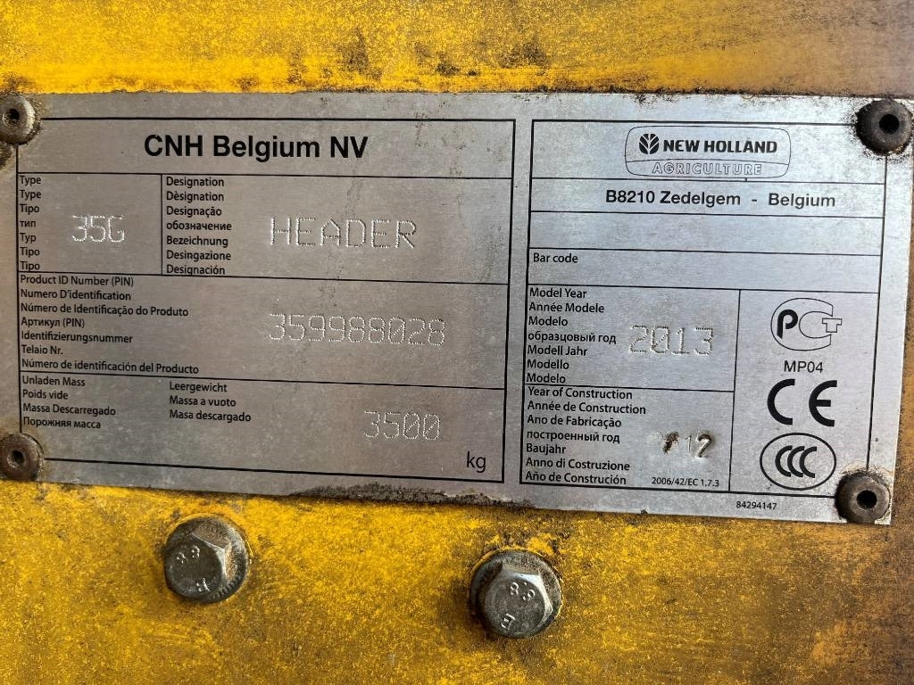 New Holland 35G Skärbord / Header - Θεριζοαλωνιστική μηχανή - κεφαλή: φωτογραφία 2 New Holland 35G Skärbord / Header - Θεριζοαλωνιστική μηχανή - κεφαλή: φωτογραφία 2