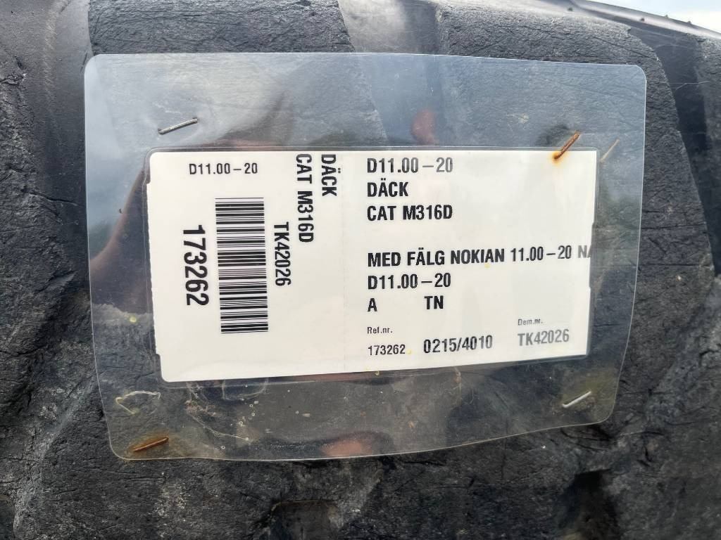 Nokian 11,00-20 till Cat 316 D - Ελαστικό για Κατασκευή μηχανήματα: φωτογραφία 2 Nokian 11,00-20 till Cat 316 D - Ελαστικό για Κατασκευή μηχανήματα: φωτογραφία 2
