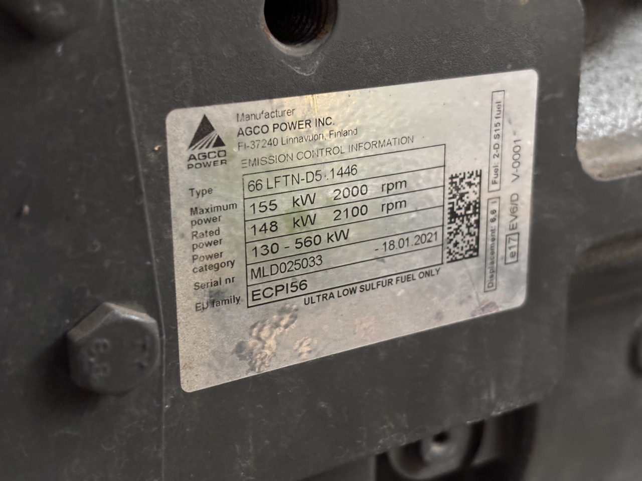 AGCO Fendt Massey Ferguson VALTRA 66 LFTN-D5.1446 ECPI56 Silnik 6.6L 155kW 2021rok CZĘŚCI - Κινητήρας για Γεωργικά μηχανήματα: φωτογραφία 5 AGCO Fendt Massey Ferguson VALTRA 66 LFTN-D5.1446 ECPI56 Silnik 6.6L 155kW 2021rok CZĘŚCI - Κινητήρας για Γεωργικά μηχανήματα: φωτογραφία 5