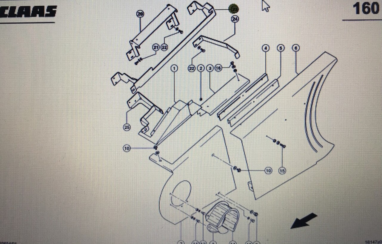 CLAAS 00 0517 614 1/00 0517 729 1/Claas Lexion uchwyty/Claas Lexion 580 - Αμάξωμα και εξωτερικό για Θεριζοαλωνιστική μηχανή: φωτογραφία 1 CLAAS 00 0517 614 1/00 0517 729 1/Claas Lexion uchwyty/Claas Lexion 580 - Αμάξωμα και εξωτερικό για Θεριζοαλωνιστική μηχανή: φωτογραφία 1