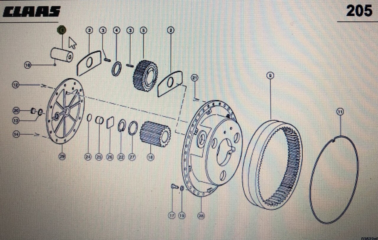 CLAAS 00 0598 932 0/Claas sworzeń/Claas Xerion 3300 3800 - Μετάδοσης κίνησης για Τρακτέρ: φωτογραφία 1 CLAAS 00 0598 932 0/Claas sworzeń/Claas Xerion 3300 3800 - Μετάδοσης κίνησης για Τρακτέρ: φωτογραφία 1