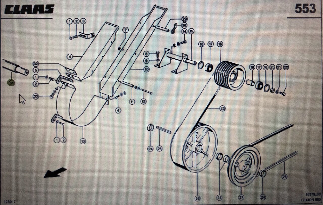 CLAAS 00 0667 903 1/Claas wałek pośredni/Claas Lexion 580 670 460-440 480 560-540 600 - Ανταλλακτικό για Θεριζοαλωνιστική μηχανή: φωτογραφία 1 CLAAS 00 0667 903 1/Claas wałek pośredni/Claas Lexion 580 670 460-440 480 560-540 600 - Ανταλλακτικό για Θεριζοαλωνιστική μηχανή: φωτογραφία 1