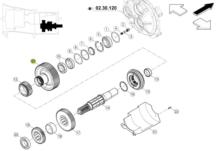 Claas Arion 630 - skrzynia biegów - WOM synchronizator 0011368090 - Κιβώτιο ταχυτήτων για Γεωργικά μηχανήματα: φωτογραφία 1 Claas Arion 630 - skrzynia biegów - WOM synchronizator 0011368090 - Κιβώτιο ταχυτήτων για Γεωργικά μηχανήματα: φωτογραφία 1