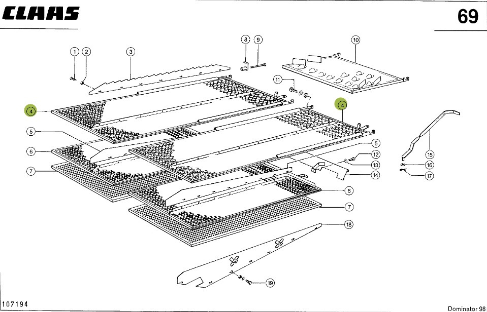Claas Dominator 98 - sito 0006460982 - Ανταλλακτικό για Γεωργικά μηχανήματα: φωτογραφία 1 Claas Dominator 98 - sito 0006460982 - Ανταλλακτικό για Γεωργικά μηχανήματα: φωτογραφία 1