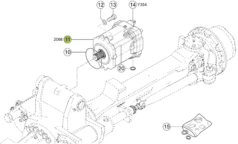 Claas Jaguar 970 - tylna oś napędowa - hydromotor 0001246971 - Πίσω άξονας για Γεωργικά μηχανήματα: φωτογραφία 1 Claas Jaguar 970 - tylna oś napędowa - hydromotor 0001246971 - Πίσω άξονας για Γεωργικά μηχανήματα: φωτογραφία 1