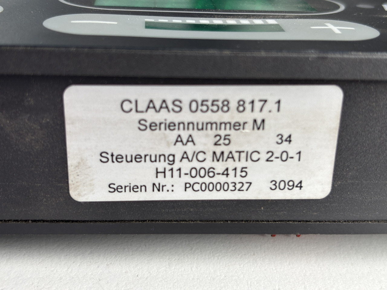 Claas Jaguar Lexion Tucano Xerion - moduł sterownik klimatyzacji A/C Matic 558817.1 0558817.1 - Ηλεκτρονική μονάδα ελέγχου για Γεωργικά μηχανήματα: φωτογραφία 2 Claas Jaguar Lexion Tucano Xerion - moduł sterownik klimatyzacji A/C Matic 558817.1 0558817.1 - Ηλεκτρονική μονάδα ελέγχου για Γεωργικά μηχανήματα: φωτογραφία 2