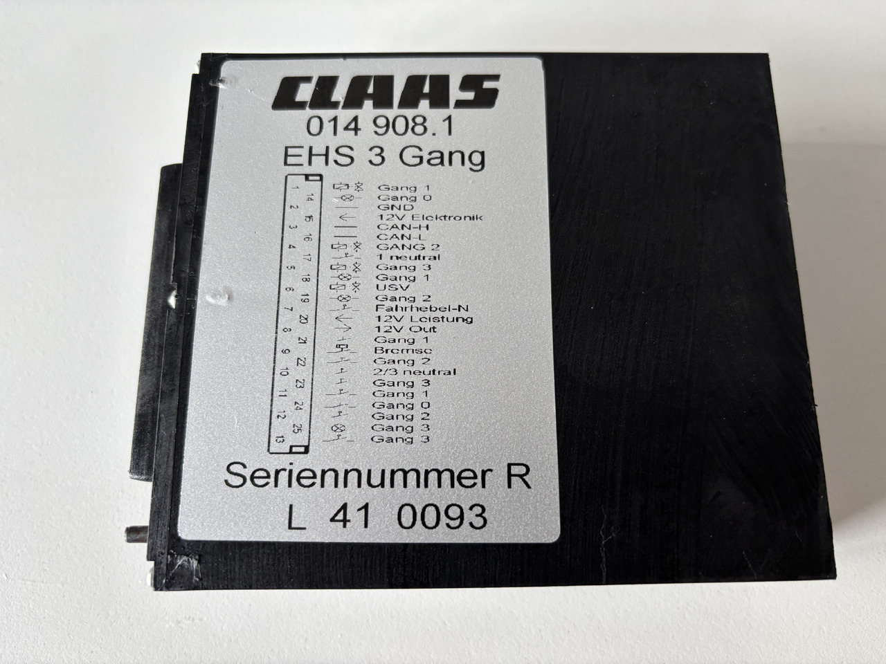 Claas LEXION 510 530 540 560 580 Moduł Sterownik EHS 3 Gang 00 0014 908 4 014.908.X - Ηλεκτρονική μονάδα ελέγχου για Θεριζοαλωνιστική μηχανή: φωτογραφία 1 Claas LEXION 510 530 540 560 580 Moduł Sterownik EHS 3 Gang 00 0014 908 4 014.908.X - Ηλεκτρονική μονάδα ελέγχου για Θεριζοαλωνιστική μηχανή: φωτογραφία 1