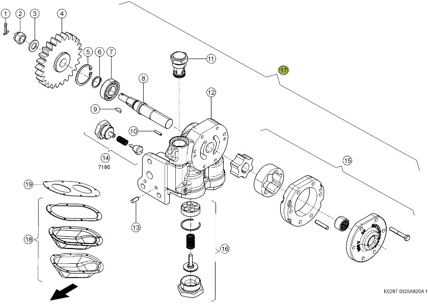 Claas Xerion 4000 - most przedni - pompa oleju 0006279061 - Αντλίας λαδιού για Γεωργικά μηχανήματα: φωτογραφία 1 Claas Xerion 4000 - most przedni - pompa oleju 0006279061 - Αντλίας λαδιού για Γεωργικά μηχανήματα: φωτογραφία 1
