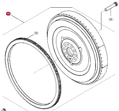 Fendt 936 Gen 7 Silnik D1556LE523 Koło Zamachowe Pierścień H218PF150273A H221PF050010A CZĘŚCI - Σφόνδυλος για Γεωργικά μηχανήματα: φωτογραφία 2 Fendt 936 Gen 7 Silnik D1556LE523 Koło Zamachowe Pierścień H218PF150273A H221PF050010A CZĘŚCI - Σφόνδυλος για Γεωργικά μηχανήματα: φωτογραφία 2