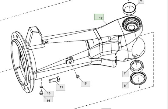 John Deere 7830 Obudowa Pochwa Przedniej Osi Prawa R269499 - Εμπρός άξονας για Γεωργικά μηχανήματα: φωτογραφία 1 John Deere 7830 Obudowa Pochwa Przedniej Osi Prawa R269499 - Εμπρός άξονας για Γεωργικά μηχανήματα: φωτογραφία 1
