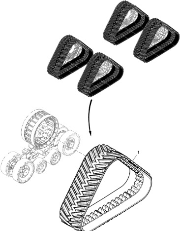 John Deere 9470RX - Gumowy pas gąsienicy R554230 (Gąsienice i obciąźniki) - Ερπύστρια για Γεωργικά μηχανήματα: φωτογραφία 1 John Deere 9470RX - Gumowy pas gąsienicy R554230 (Gąsienice i obciąźniki) - Ερπύστρια για Γεωργικά μηχανήματα: φωτογραφία 1