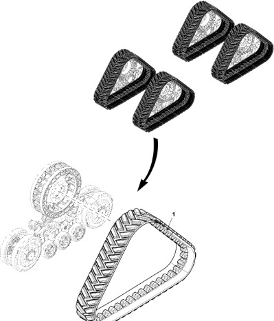 John Deere 9470RX - Gumowy pas gąsienicy R565017 (Gąsienice i obciąźniki) - Ερπύστρια για Γεωργικά μηχανήματα: φωτογραφία 1 John Deere 9470RX - Gumowy pas gąsienicy R565017 (Gąsienice i obciąźniki) - Ερπύστρια για Γεωργικά μηχανήματα: φωτογραφία 1