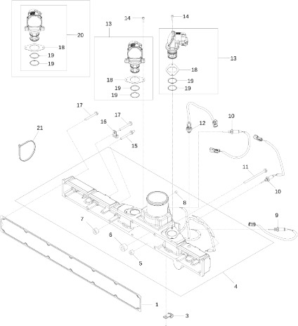 John Deere 9470RX - Zawór obiegu spalin DZ111267 (Silnik) - Βαλβίδα για Γεωργικά μηχανήματα: φωτογραφία 1 John Deere 9470RX - Zawór obiegu spalin DZ111267 (Silnik) - Βαλβίδα για Γεωργικά μηχανήματα: φωτογραφία 1