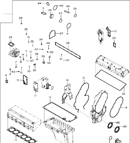 John Deere 9470RX - Zestaw uszczelki RE535195 (Silnik) - Κινητήρας φλάντζα για Γεωργικά μηχανήματα: φωτογραφία 1 John Deere 9470RX - Zestaw uszczelki RE535195 (Silnik) - Κινητήρας φλάντζα για Γεωργικά μηχανήματα: φωτογραφία 1